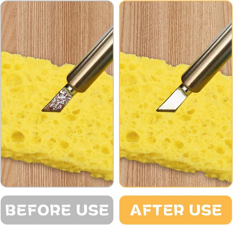 Eldraqth 20Pcs Soldering Sponge Soldering Iron Cleaning Sponge Solder Sponges Welding Clean Pads Square Replacement Cleaning Pads - Image 5